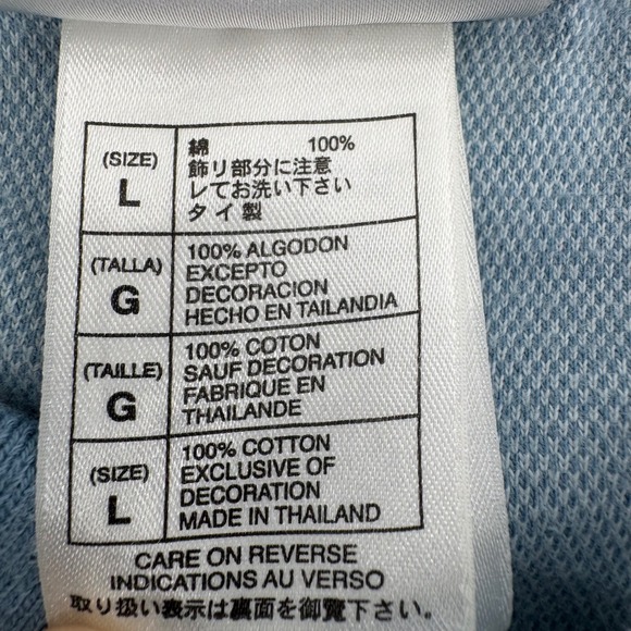 Disneyland Resort Mens Size L Light Blue Mickey Mouse Embroidered Polo Shirt - Picture 7 of 11